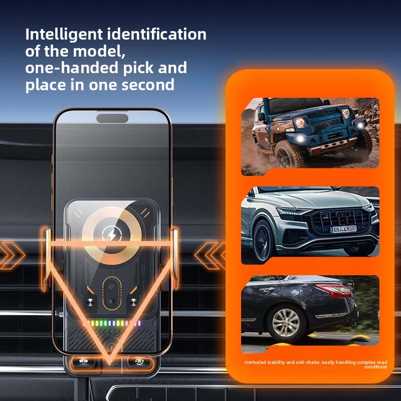 New Dual-Motor Rotating Wireless Car Charger Mount