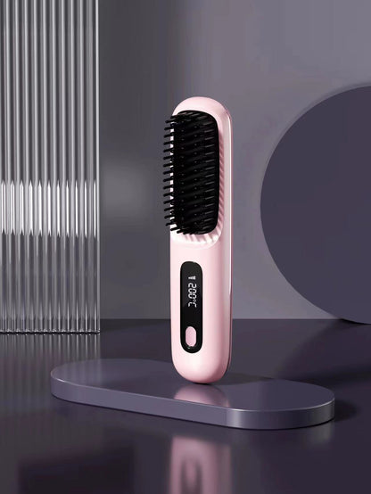Wireless Hair Straightening Comb with Negative Ion Technology