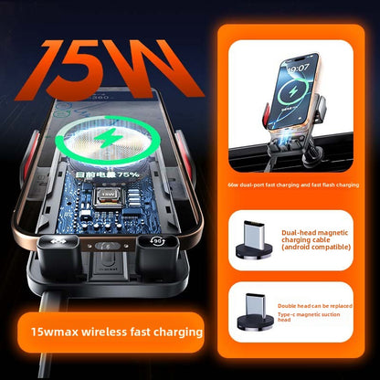 New Dual-Motor Rotating Wireless Car Charger Mount