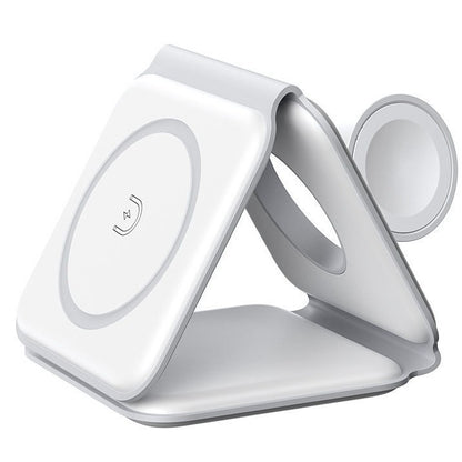 Magnetic three-in-one wireless charger